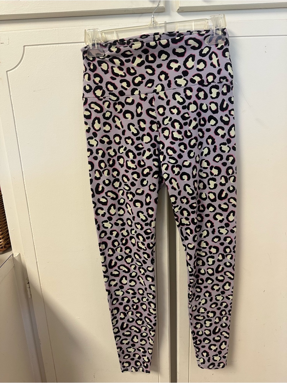 Kids Purple Leopard Print Leggings